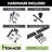 Black Rustic Arrow Design Double Track Bypass Two Door Hardware Kit( Door Not Included)-1309503828