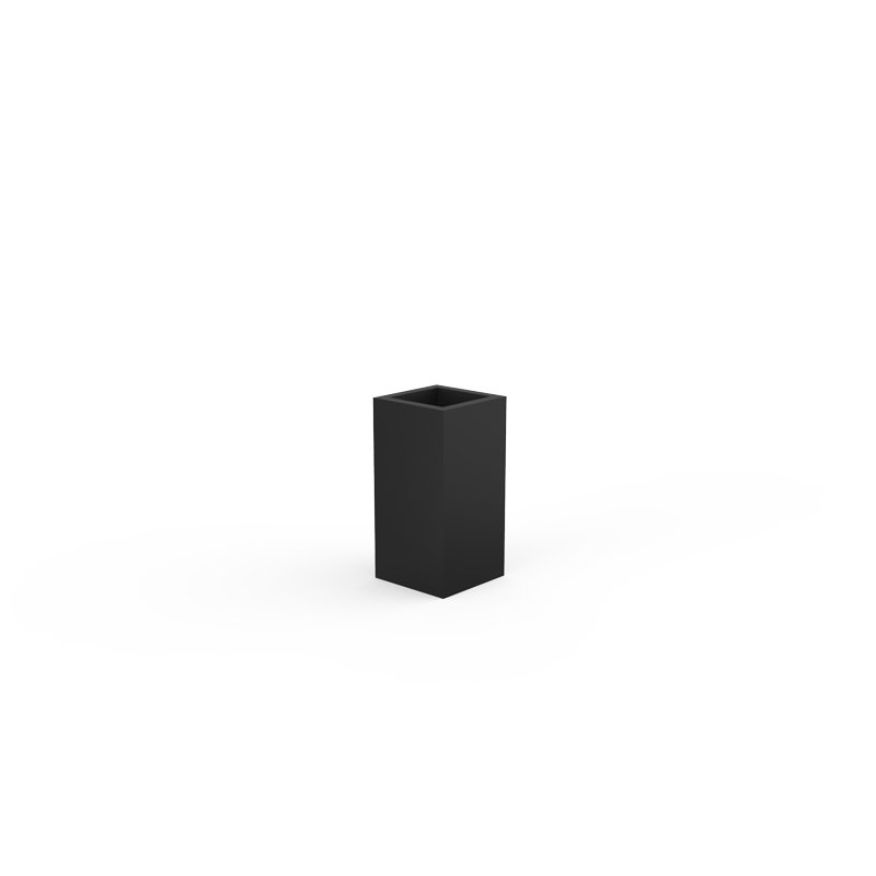 Pot de fleurs en résine Nano, H 11 po x l 5,5 po x P 5,5 po, Noir
