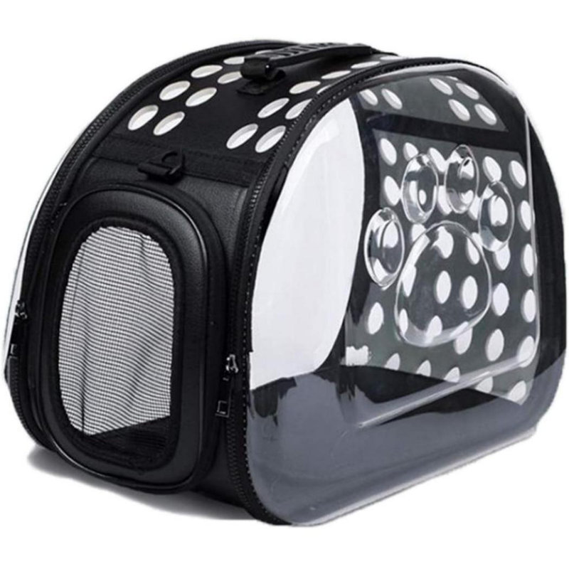 Emballage respirant pliable pour chat, Noir, 11.22" H x 16.54" W x 12.99" D
