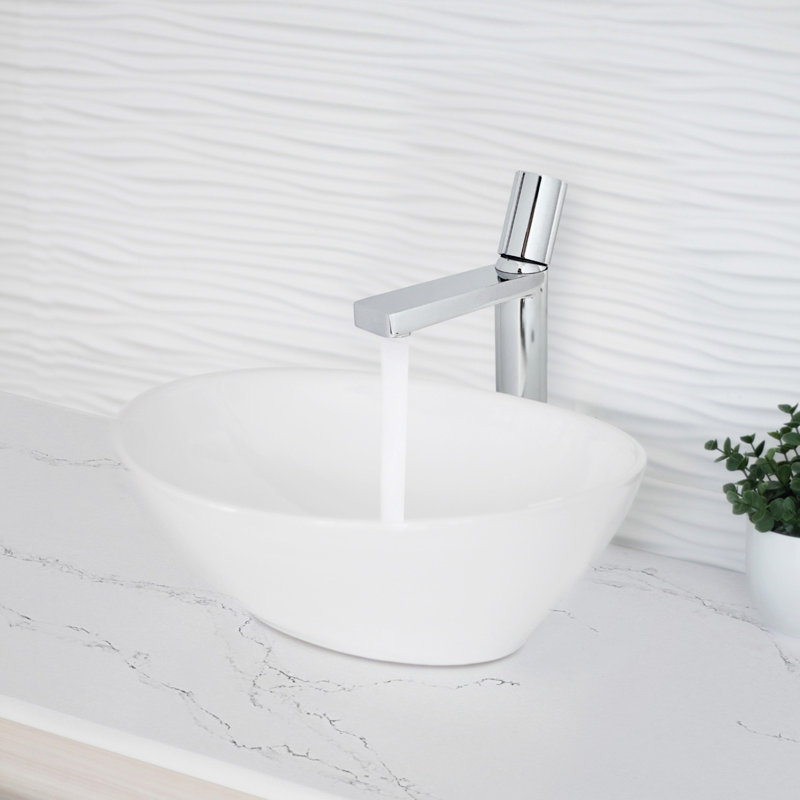 Élégant robinet de salle de bain vasque 11 po, Noir mat / argent