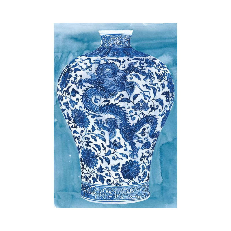 «Ming Vase II», reproduction d'art sur toile tendue, H 12 po x l 8 po, Toile tendue, Ne s’applique pas
