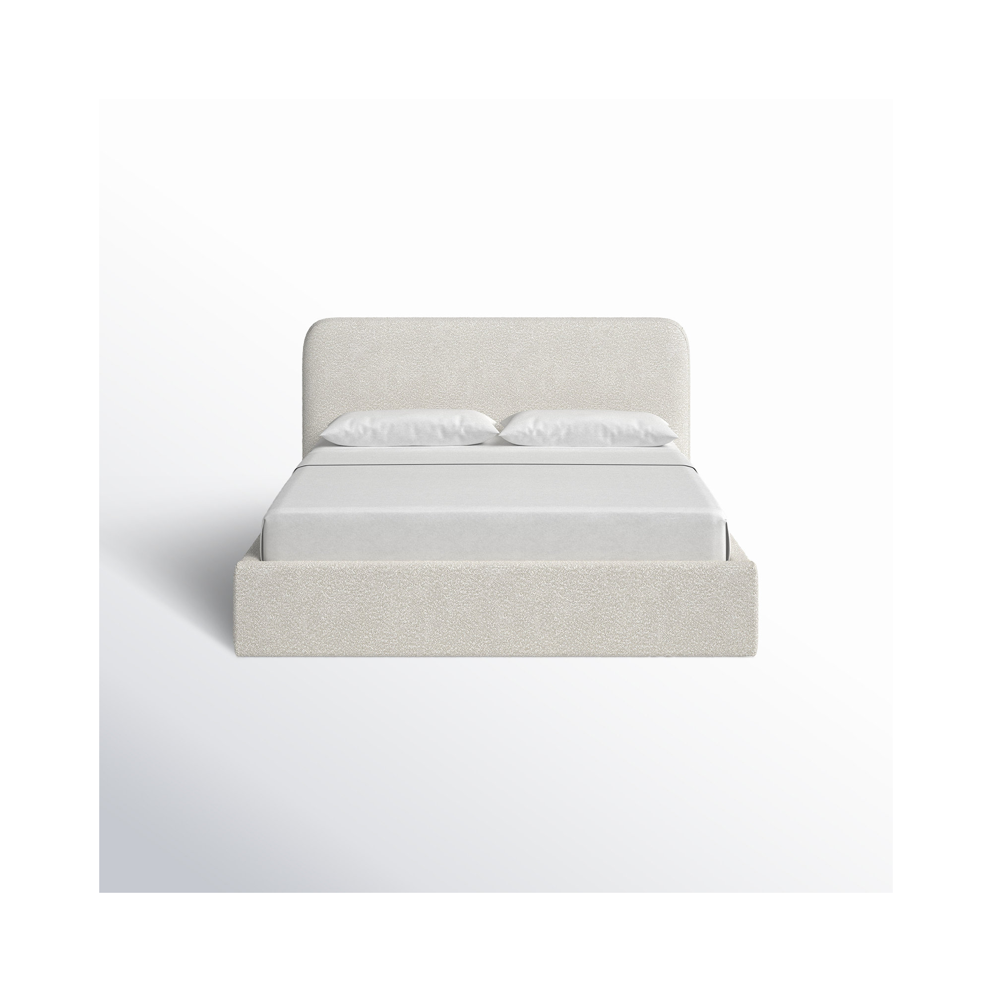 Bailee Upholstered Bed, White Boucle, King