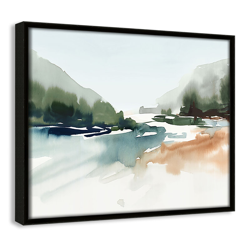 Harmonious Lake - Landscape Version Print par Isabelle Z, Espresso, H 9,5 po x l 11,5 po