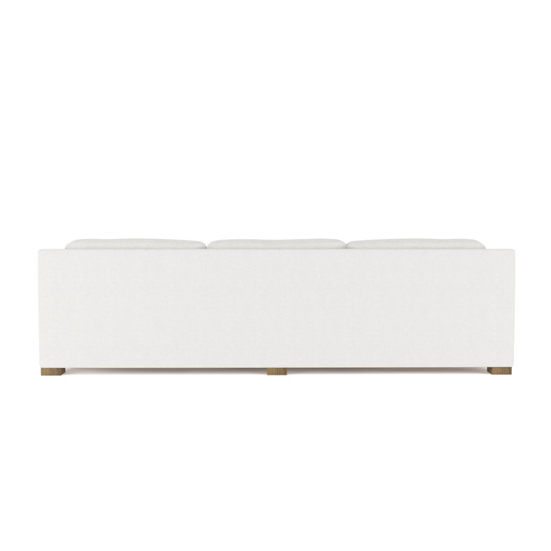 Mercer Track-Arm Extra Long Sofa, Weathered, Box Weave Linen Blanc, 33.5" H x 120" W x 39" D