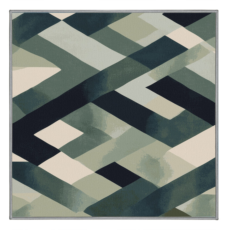 Celestial Maze Rug, Square 4'