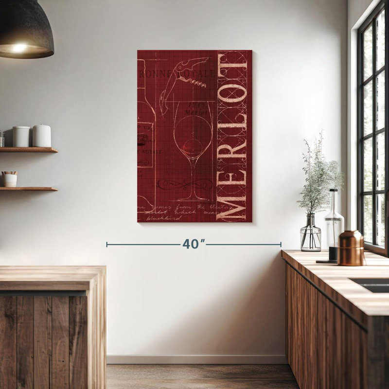 Yarlin Wine Blueprint IV, 39" H x 26" W