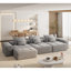 Canapé modulaire en chenille étincelante avec repose-pieds et coussins Mali-355523230