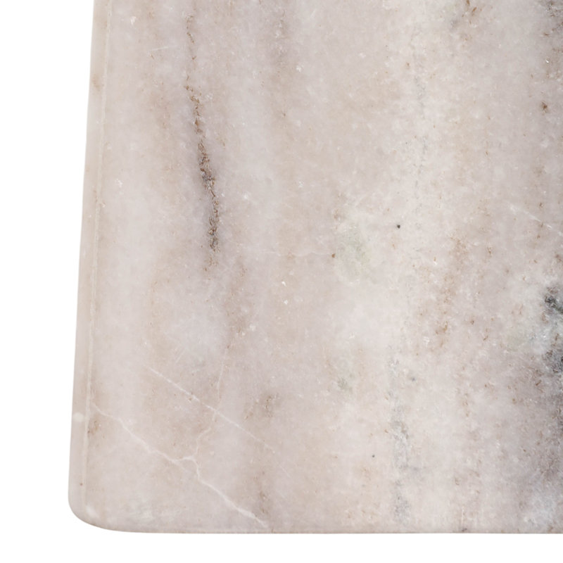 Boîte décorative carrée moderne en marbre avec couvercle pour salon - Organisateur de rangement contemporain, objet décoratif pour entrée - 12,7 cm, beige et brun