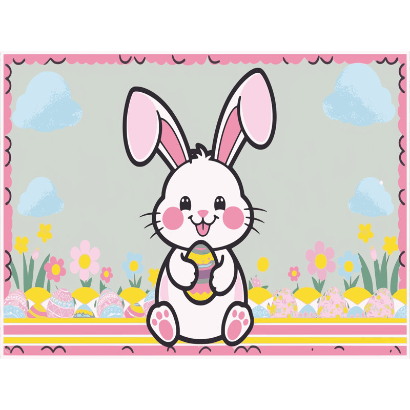 Le tapis des Fêtes de Pâques Printemps Aisle®, Rectangle de 5 pi x 8 pi