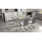 7 - Piece Rectangle Glass Pedestal Dining Set-543569451-543569444