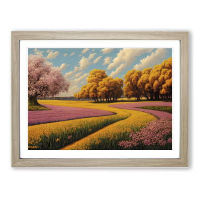 Spring Landscape Meadow - Single Picture Frame Print