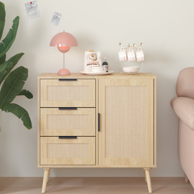 Armoire de chambre en bois avec 3 tiroirs - Tablette réglable