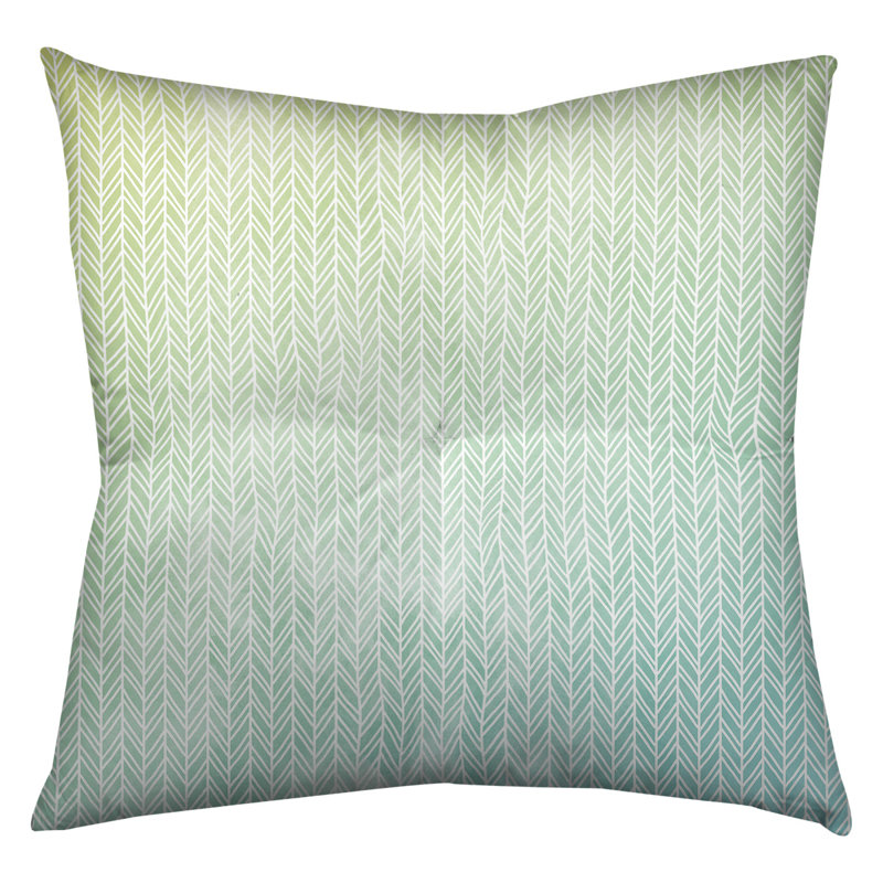 Oreiller de sol Katelyn Elizabeth, 30 po x 30 po, Bleu / Jaune