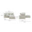 Canapé modulaire en tissu performance 3 pièces Armand-683915122