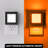 Black Dimmable Orange Glow LED Night Light, Pure Light Sensor-118823629