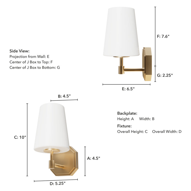Aluminum Armed Sconce, Alturas Gold