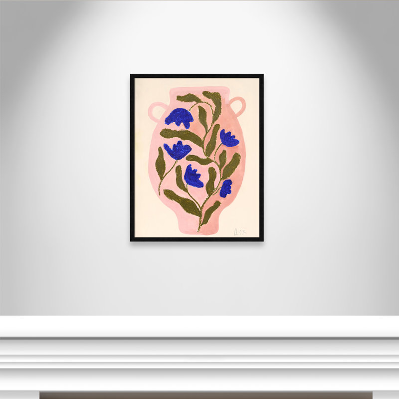 Vase n ° 01 par Camilla Bergqvist, H 29,5 po x l 23,5 po x P 0,75 po, Impression encadrée noire sans passe-partout