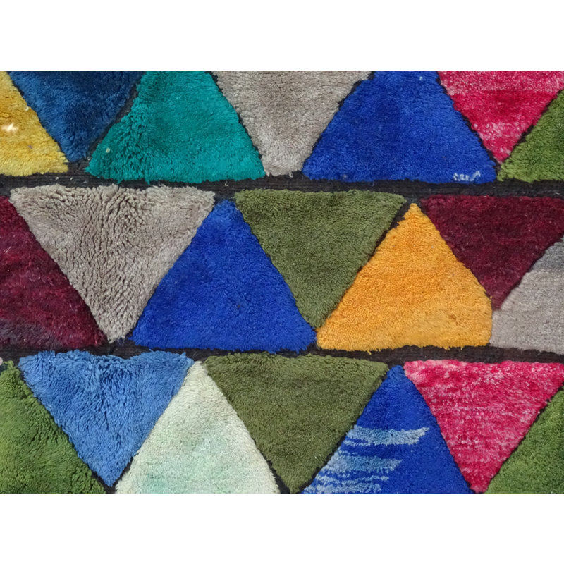 Rectangle 185 cm x 265 cm Geometric Hand Woven Berber