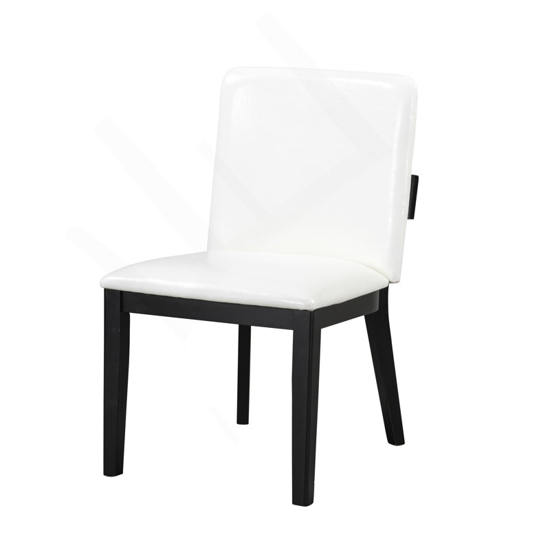 Ensemble de 2 chaises de salle à manger rembourrées en cuir synthétique moderne