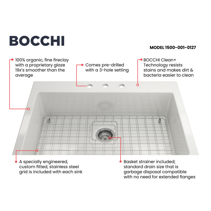 Nuova 34'' L Retro-fit Apron-Front Kitchen Sink, White