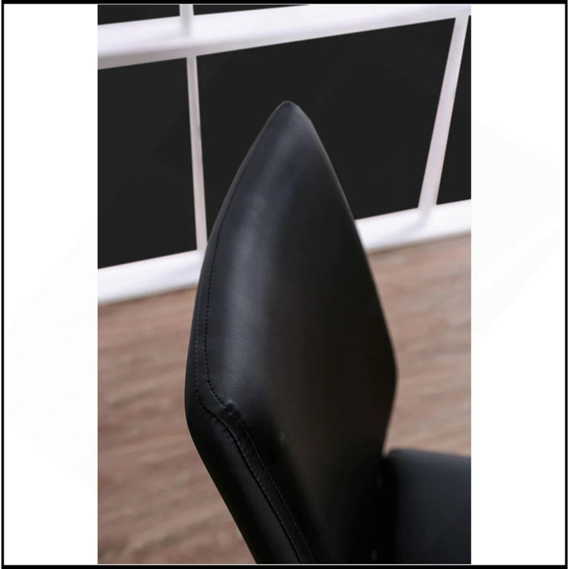 Chaise de salle à manger en forme de Z 2 pièces, Noir, noir, noir, noir