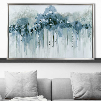 «Blue Birch Morning» par - Peinture