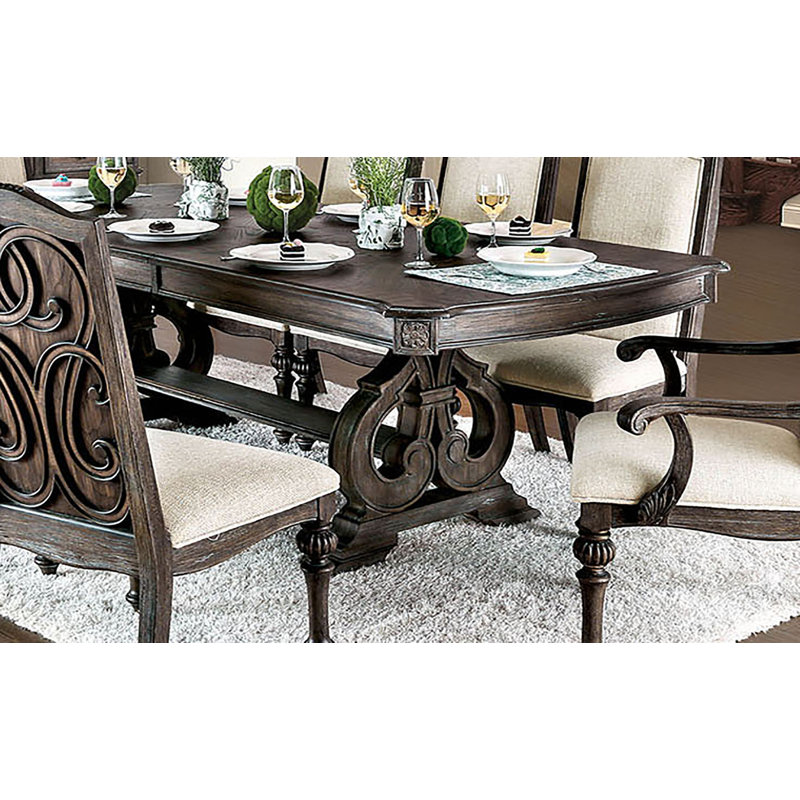 96" W Rustic Dining Table, Rustic Natural, Rustic Natural