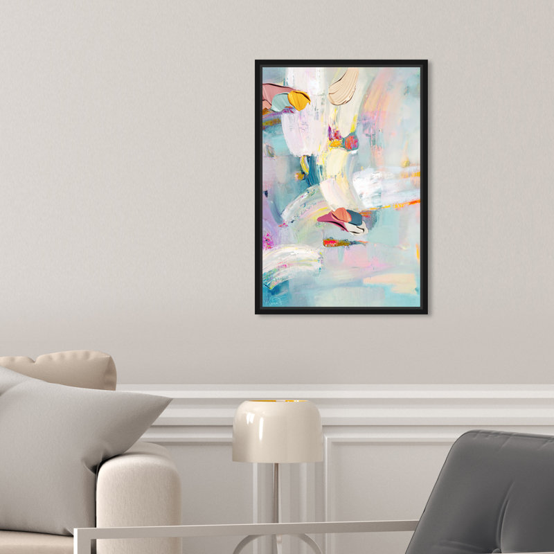 Sunny Chicago - peinture sur toile, Toile encadrée noire, H 15 po x l 10 po