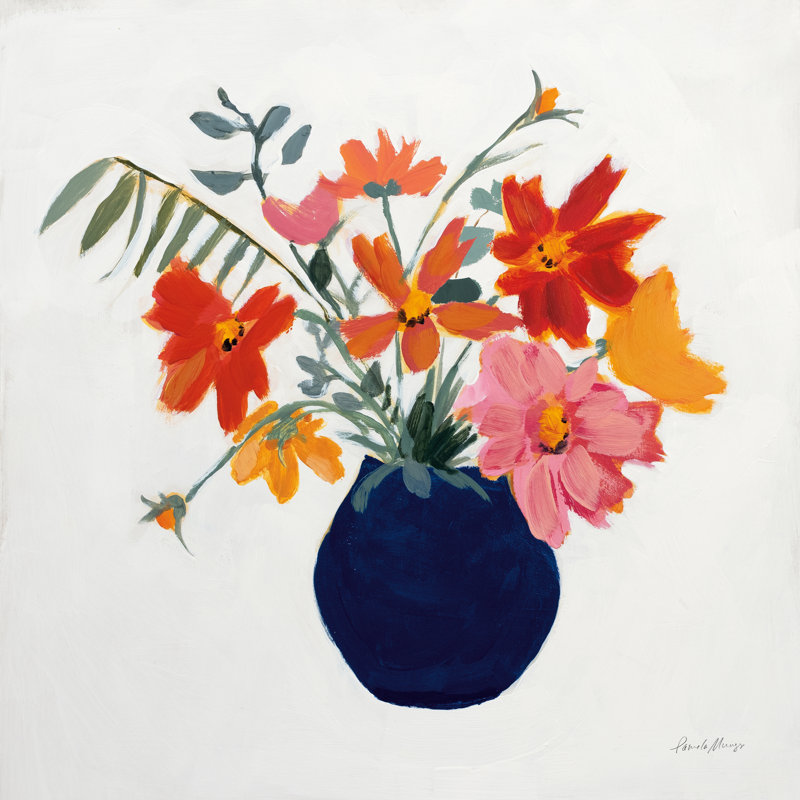 Simplicity Bouquet II Leaves by Pamela Munger - Wrapped Canvas Painting, 122cm H x 122cm W