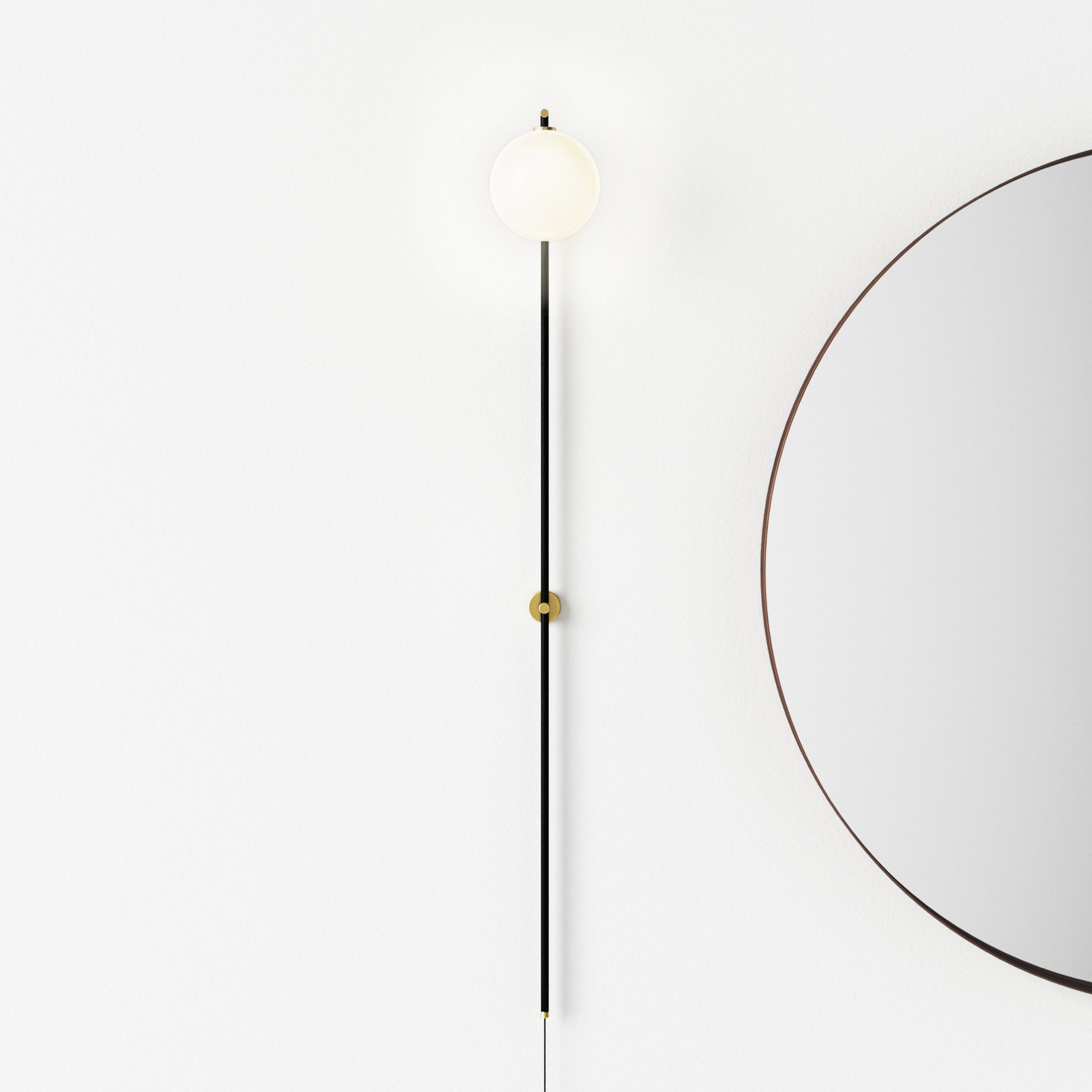 Arrington Single Light Glass Dimmable Plug-in Wallchiere