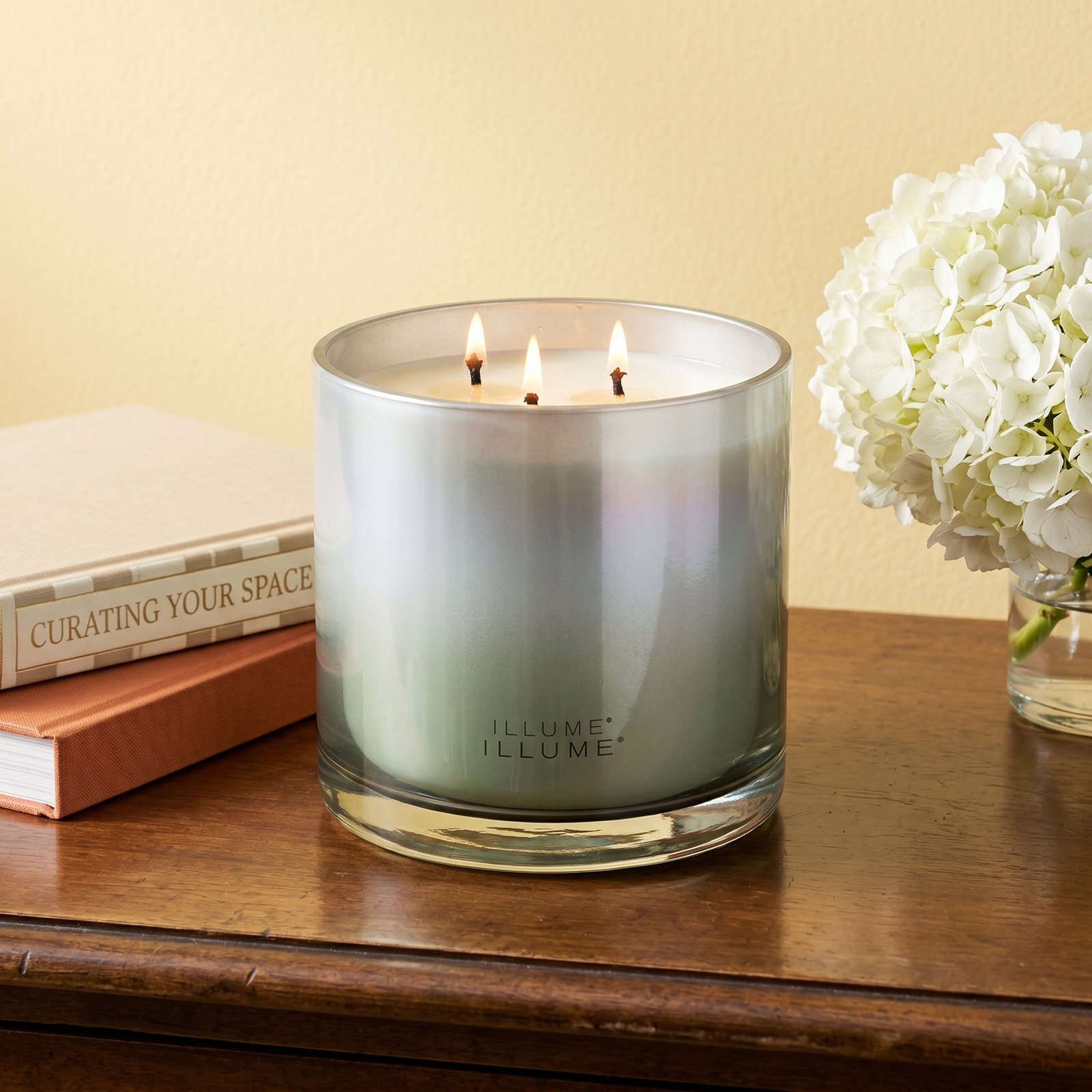 Imane Fresh Sea Salt Scented Jar Candle, Statement Glass