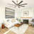 72" 6-Blade Reversible Ceiling Fan With LED Lights And Remote Control, 6-Speed, Timer Setting Quiet DC Motor-1034463510