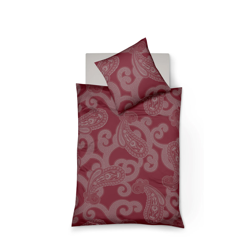 100% Cotton 2 Piece Duvet Cover Set, Single, Red