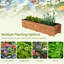 2 lits de jardin surélevés en bois avec trous de drainage, doublure pour plante à fleurs-1064049162