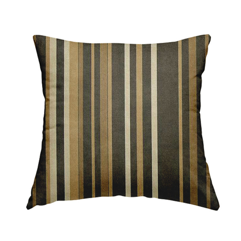Campa Striped Square Cushion, 55cm H x 55cm W x 5cm D, Brown/Beige/Cream