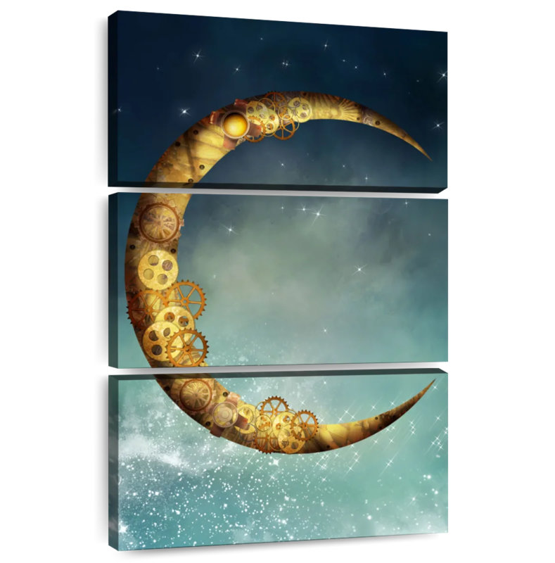 Oberle Steampunk Moon, 38" H x 24" W