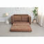 Canapé à 3 volets, canapé-lit futon convertible, causeuse peu encombrante, canapé-lit escamotable pour le salon, tissu en lin velours, brun-521933006