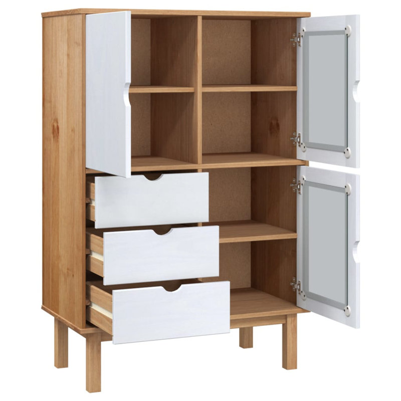 Javeed 33.5'' Sideboard, Brown/White