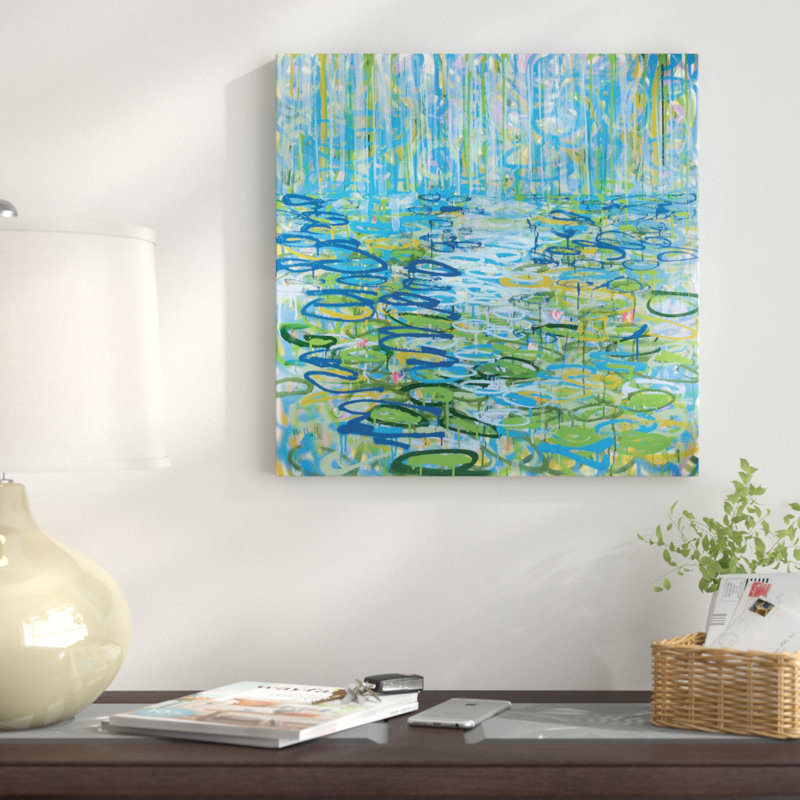 Monet monet : no. 16, reproduction d’art sur toile tendue Monet Series, Toile encadrée noire, L 18 po x H 18 po, Pas de tapis