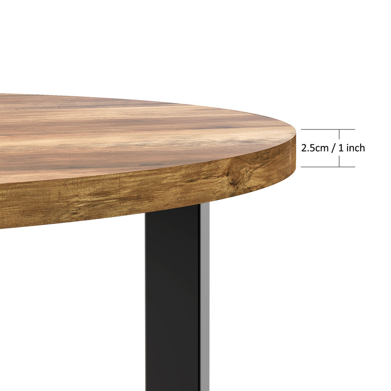 Caeron Round Coffee Table with 2-Tier Storage