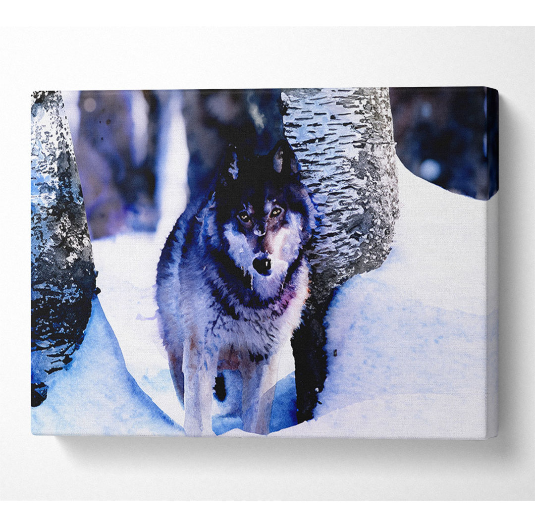 Wolf im Schnee - Druck