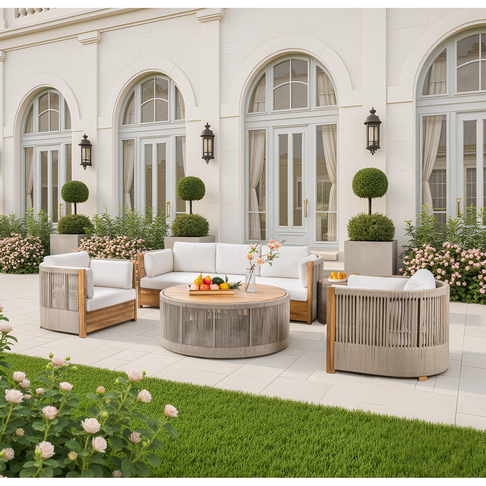 Layton 5-Person Acacia Patio Seating Group
