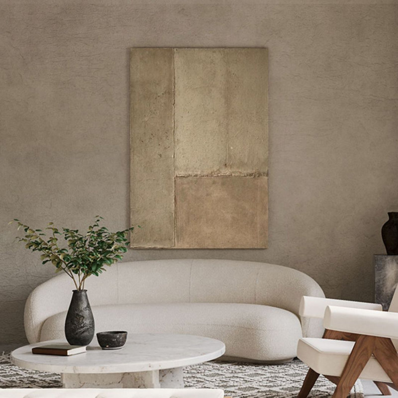Art mural moderne en bois manufacturé moderne pour le salon, la chambre à coucher, H 47,24 po x l 31,5 po