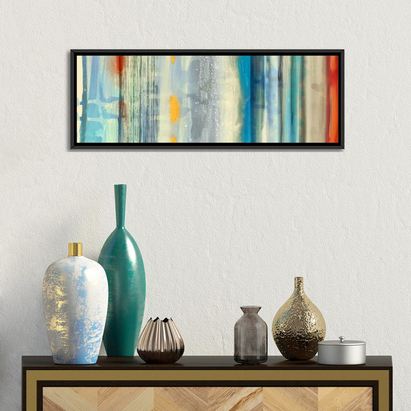 "Streaks" par Edward Selkirk, impression sur toile tendue, H 12 po x l 36 po x P 1,5 po, Cadre noir