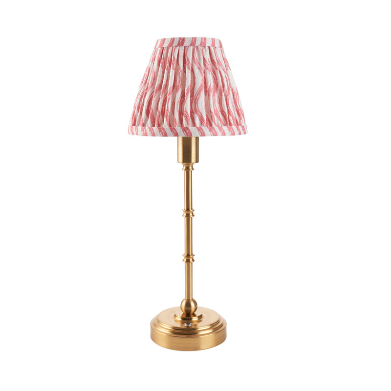 Burley Rechargeable Metal Table Lamp, Coral Pink