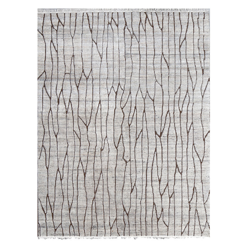 Rectangle Hand Knotted Wool Area Rug