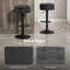 Ensemble de 2 tabourets de bar pivotants avec rangement, repose-pieds, noir-683402530