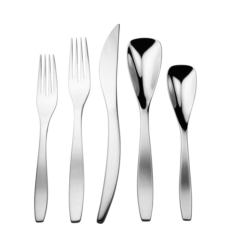 David Shaw Silverware Isla Stainless Steel Flatware Set - Service for 4, Matte
