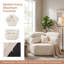 Méridienne moderne 53 po à une place, canapé enveloppant en chenille de conception pentagonale, fauteuil d'appoint modulaire avec 3 coussins, siège en mousse et ressorts de forme nuage, base antidérapante