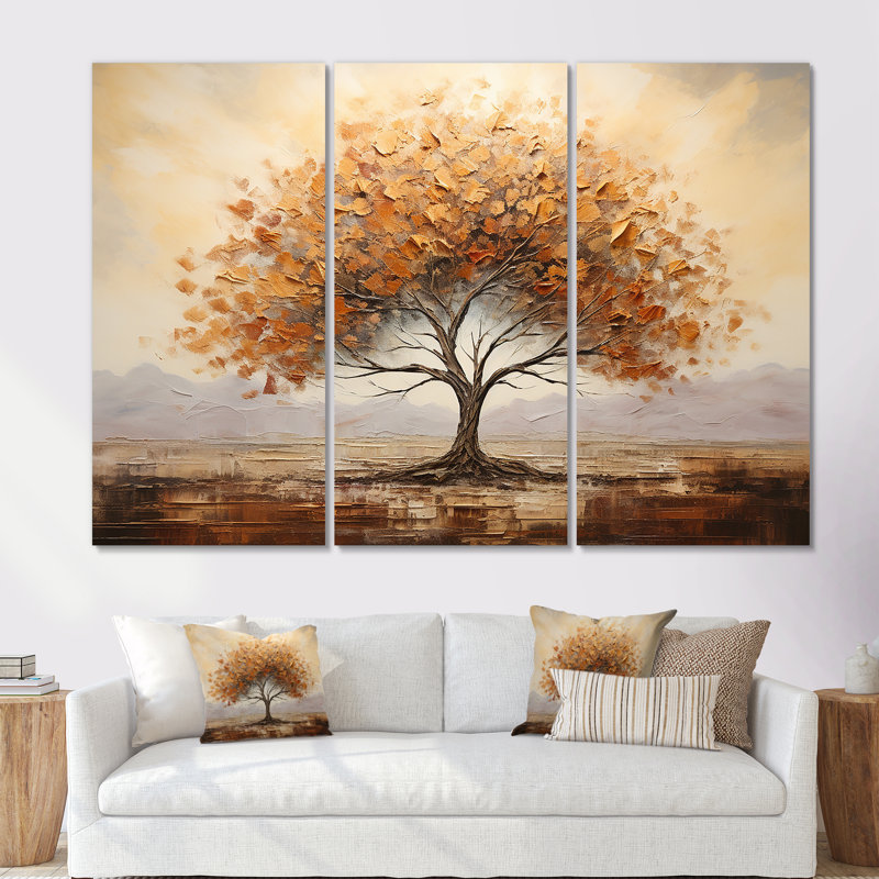 Arbre sauvage - Art mural africain, Toile tendue, H 40 po x l 61 po x P 1 po